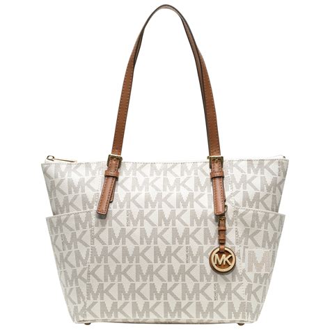 white tote bag michael kors|More.